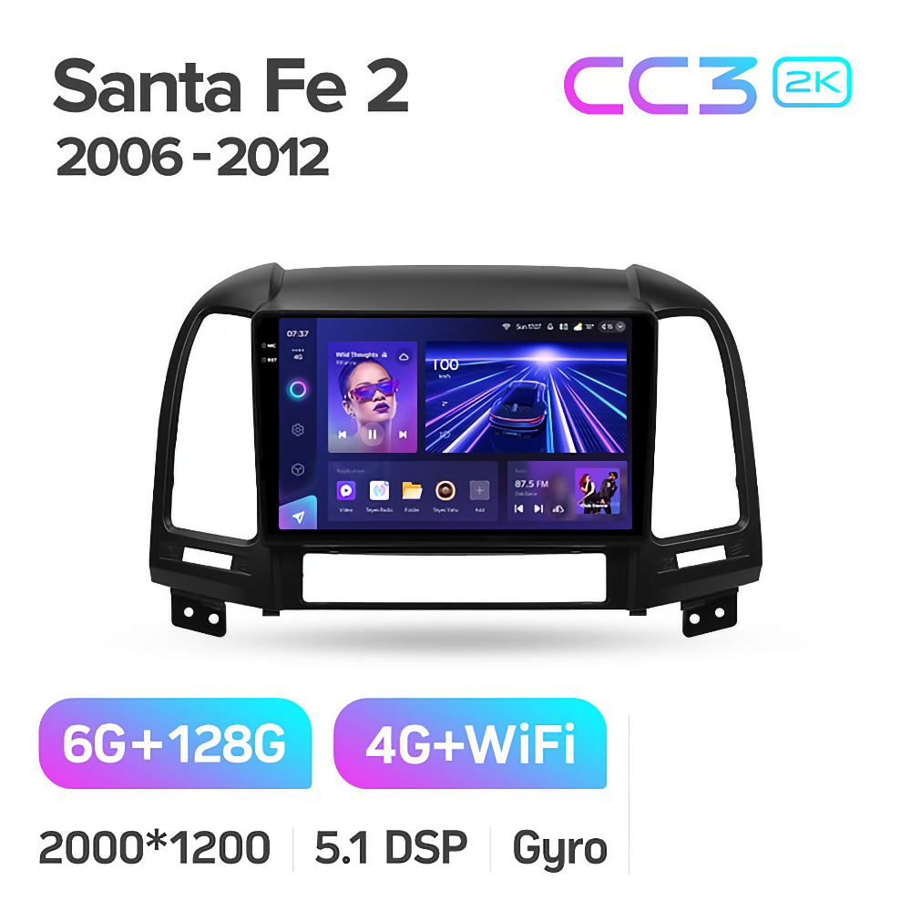 Автомагнитола Teyes CC3 2k 6128 Hyundai Santa Fe 2 2006-2012 5460000₽