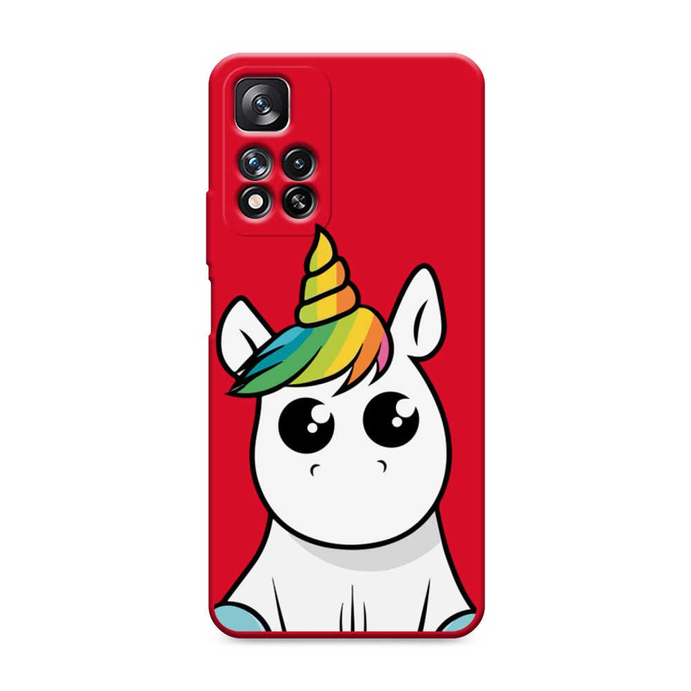 

Матовый силиконовый чехол "Глазастый единорог" на Xiaomi Redmi Note 11 Pro, Глазастый единорог