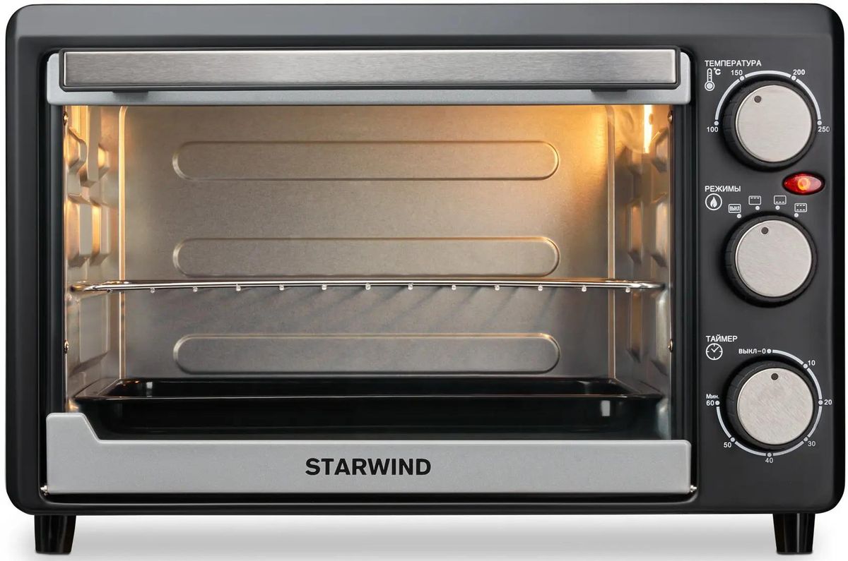

Мини-печь StarWind SMO2044, серебристый