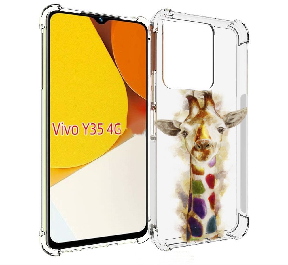 

Чехол MyPads Красочный жираф для Vivo Y35 4G 2022 / Vivo Y22, Прозрачный, Tocco