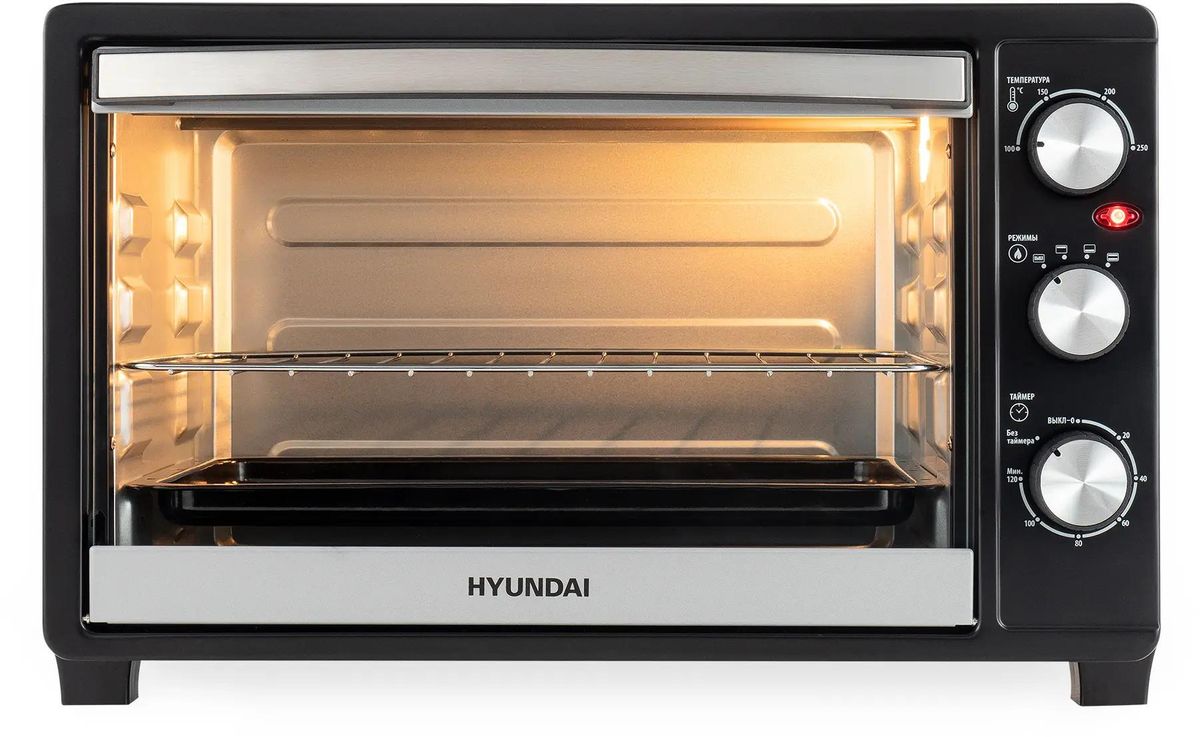 

Мини-печь Hyundai MIO-HY074, серебристый