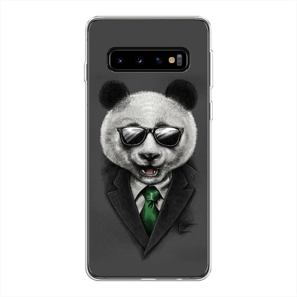 

Чехол Awog на Samsung Galaxy S10 Plus "Деловая панда", Разноцветный, 27150-10