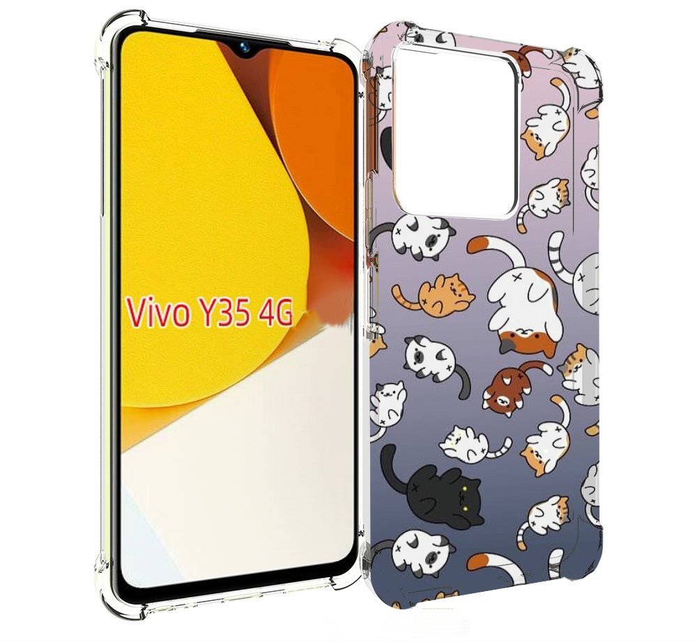 

Чехол MyPads Котики-летают для Vivo Y35 4G 2022 / Vivo Y22, Прозрачный, Tocco