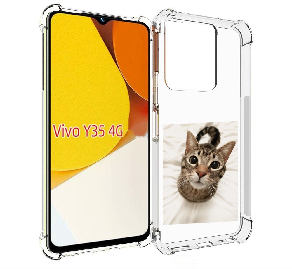 

Чехол MyPads Котик для Vivo Y35 4G 2022 / Vivo Y22, Прозрачный, Tocco