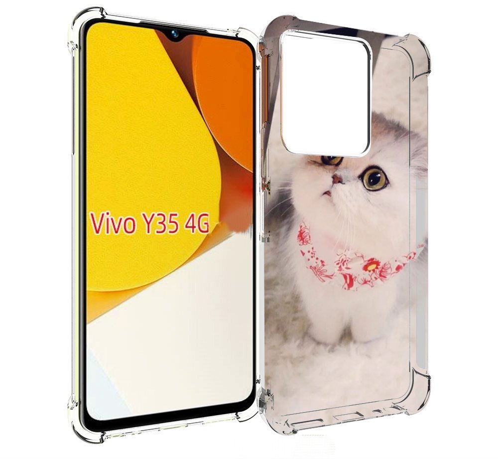 

Чехол MyPads Котеночек женский для Vivo Y35 4G 2022 / Vivo Y22, Прозрачный, Tocco