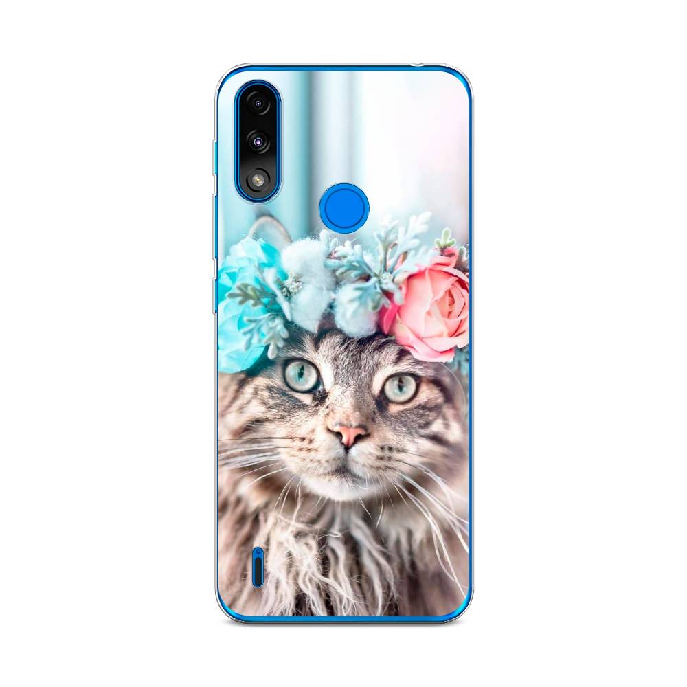

Чехол Awog на Lenovo K13 / Леново K13 "Кот в венке", Серый;голубой;розовый, 113050-2