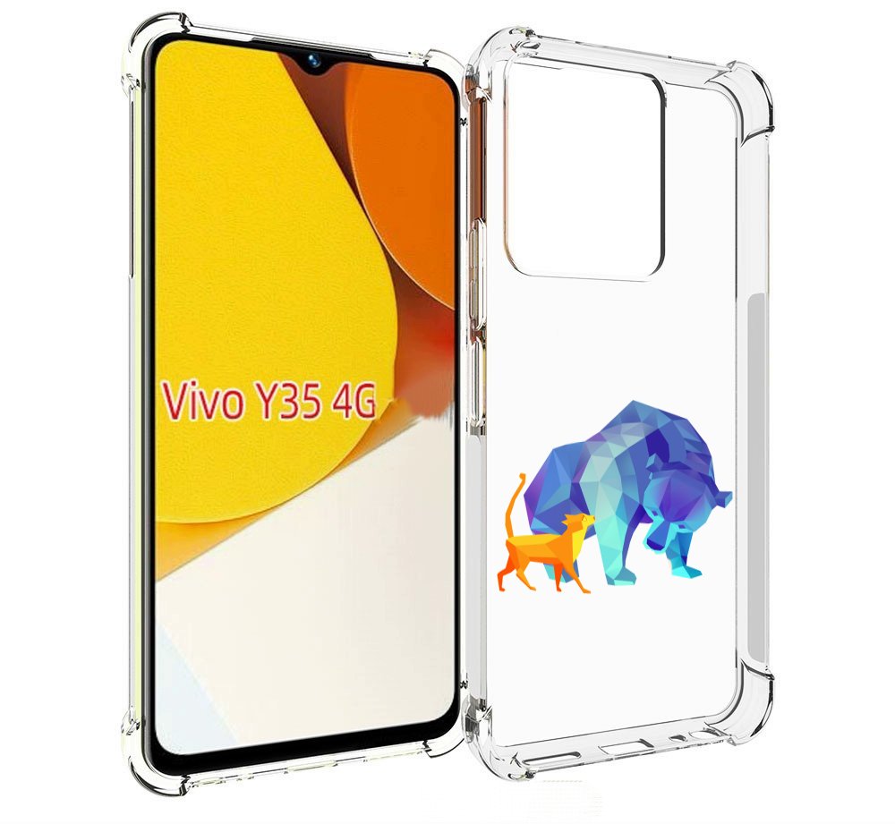 

Чехол MyPads Кот-и-медведь для Vivo Y35 4G 2022 / Vivo Y22, Прозрачный, Tocco