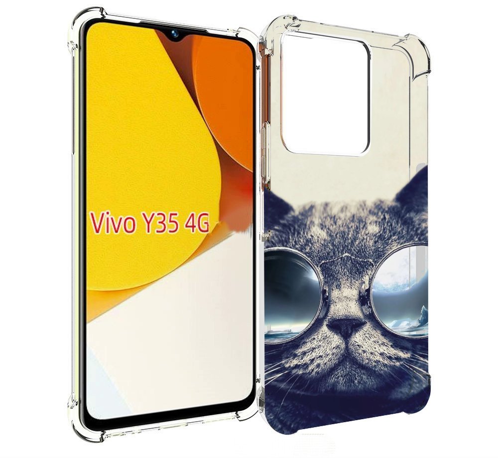 

Чехол MyPads Кот-в-очках-2 для Vivo Y35 4G 2022 / Vivo Y22, Прозрачный, Tocco