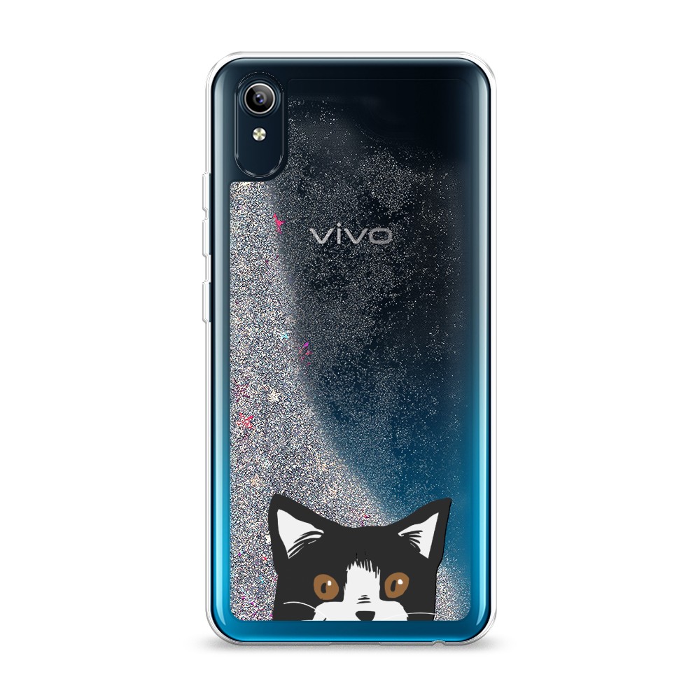 

Чехол Awog на Vivo Y91c/Y1s "Подглядывающий кот", Разноцветный, 262891-1