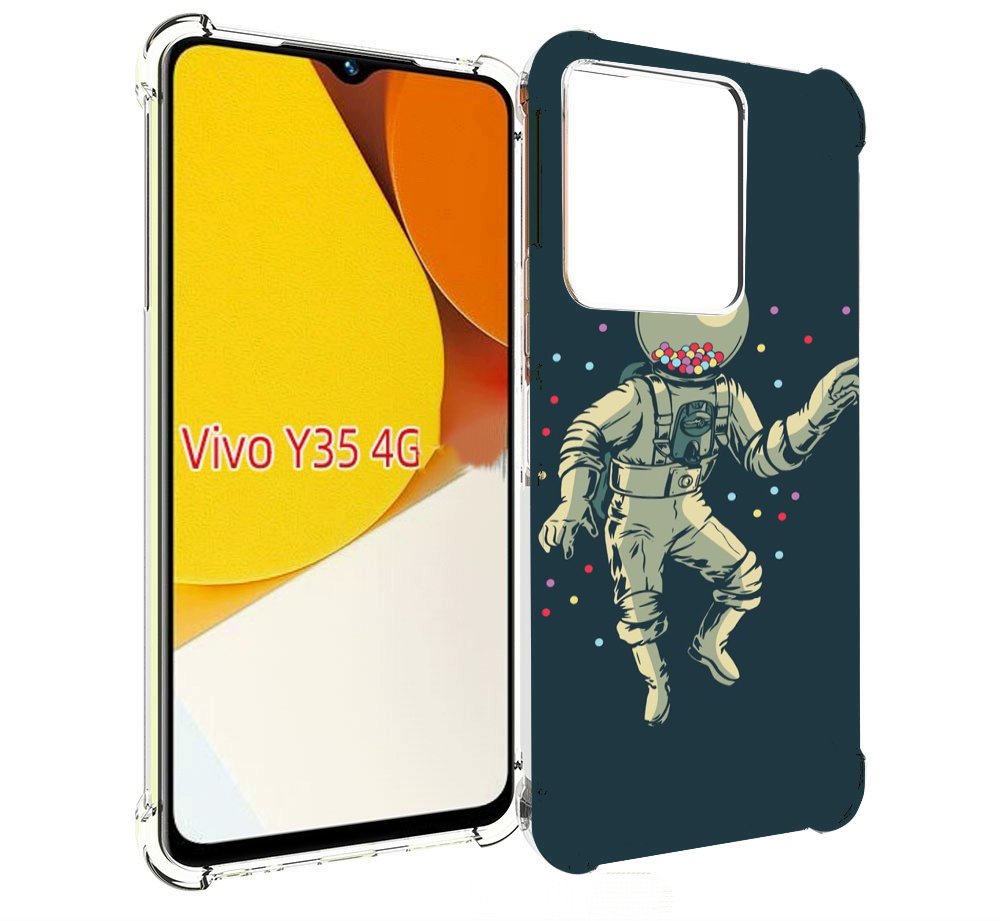 

Чехол MyPads Космонавт для Vivo Y35 4G 2022 / Vivo Y22, Прозрачный, Tocco