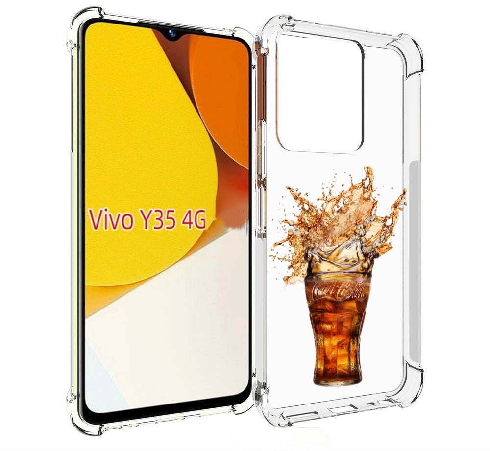 

Чехол MyPads Кола-в-стакане для Vivo Y35 4G 2022 / Vivo Y22, Прозрачный, Tocco