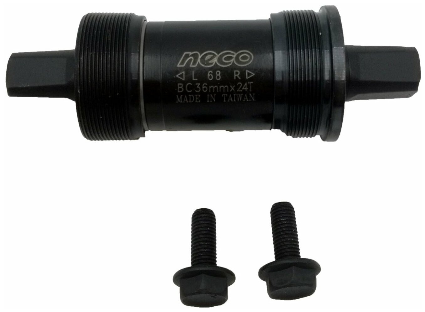 

Каретка NECO B910B под квадрат, Italian 36мм x 24T, R/R. 68/122,5мм. Ось 10В21, Черный, B910B