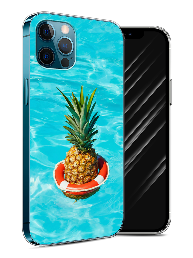 

Чехол Awog на Apple iPhone 12 / Айфон 12 "Ананас в бассейне", Разноцветный, 12550-10