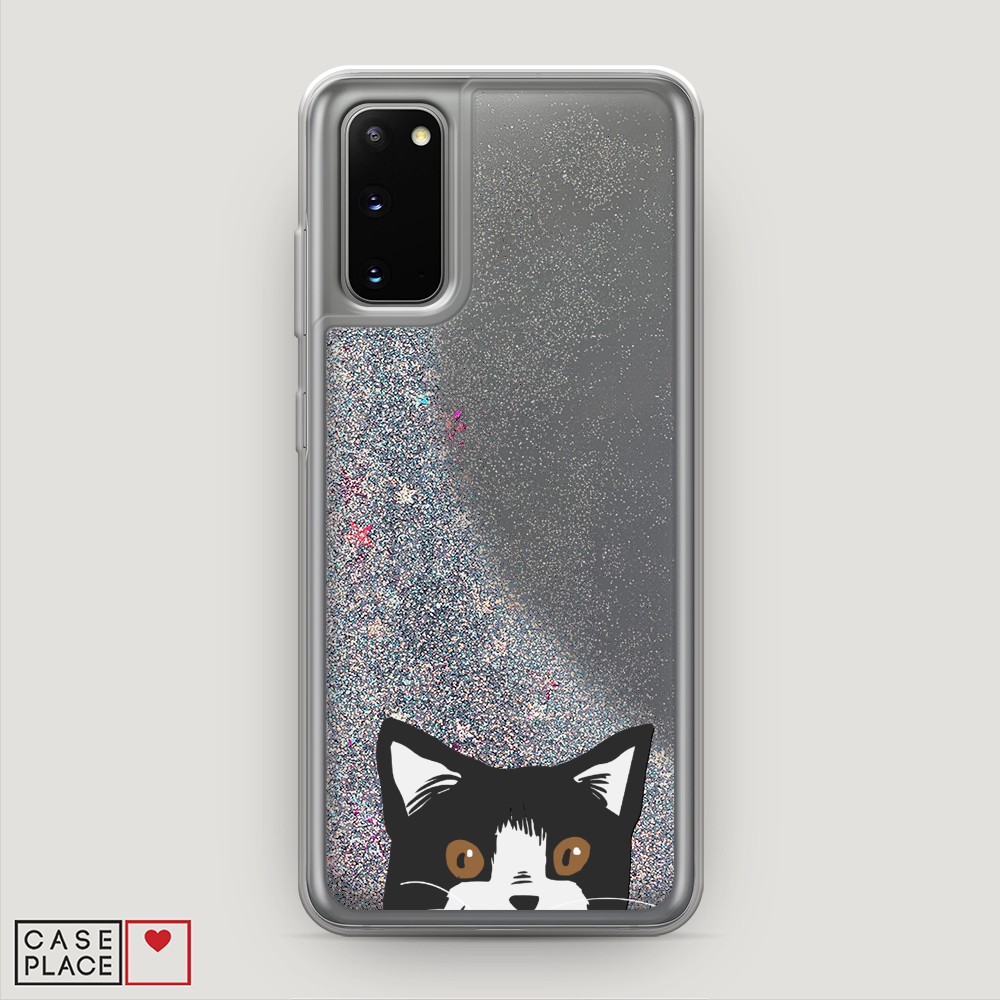 

Чехол Awog на Samsung Galaxy S20 "Подглядывающий кот", Разноцветный, 29291-1
