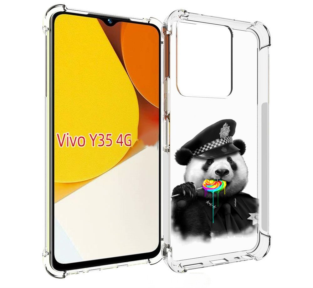 

Чехол MyPads Панда полиция для Vivo Y35 4G 2022 / Vivo Y22, Прозрачный, Tocco