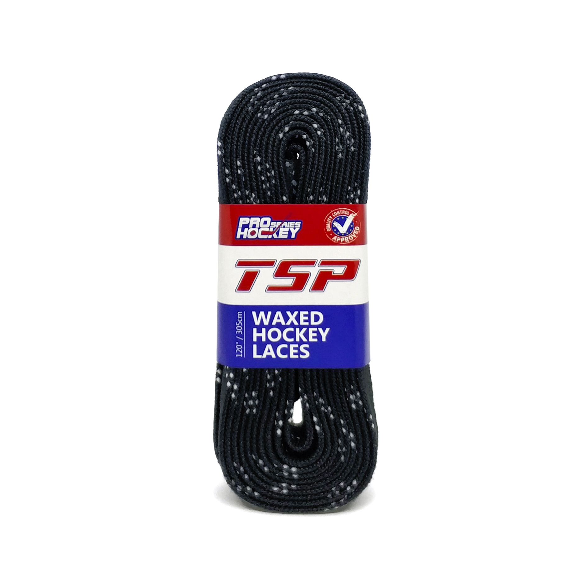 фото Шнурки хоккейные tsp с пропиткой, 305 см, черные