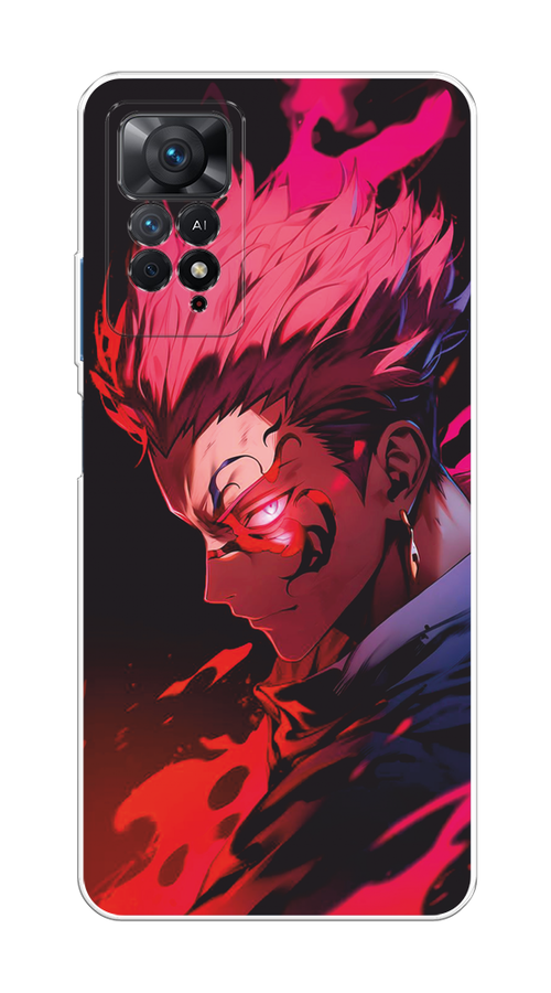 

Чехол Awog на Redmi Note 12 Pro 4G "Взгляд Сукуны", Розовый;красный;черный, 319050-1
