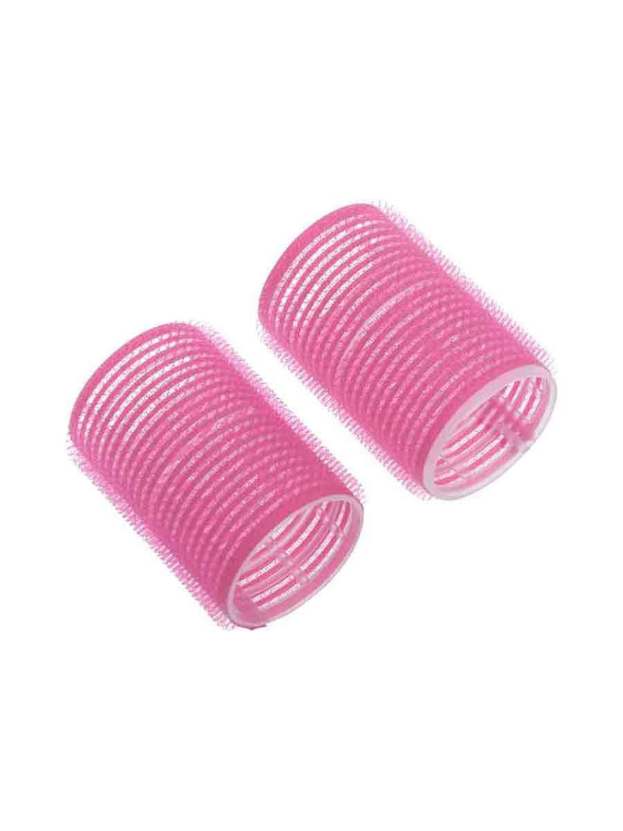 Купить Набор бигуди-липучек Dewal Beauty диаметр 24 мм, длина 63 мм (10 штук) розовые