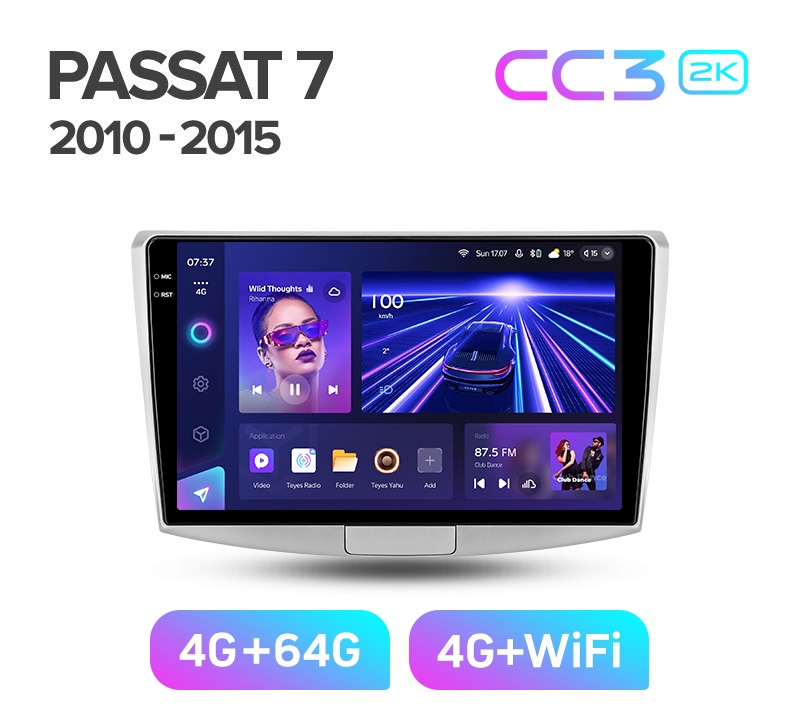 Магнитола TEYES VOLKSWAGEN PASSAT B6-B7 2010 - 2015 г CC3 2K 464ГБ 3689000₽