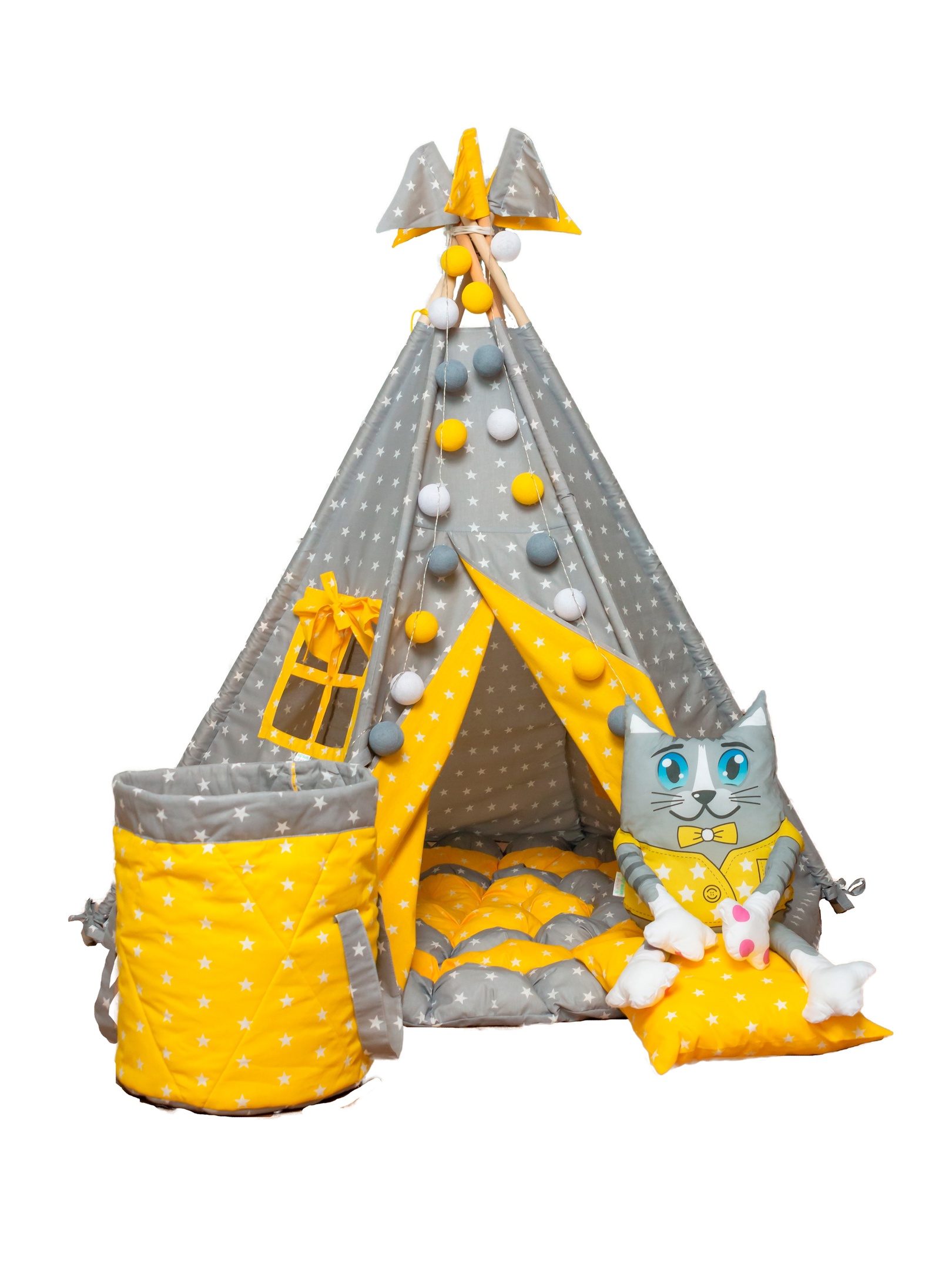 Детский вигвам ВИГВАМиЯ Премиум Солнечный домик Максимальный с Бомбоном вигвамия кокон для новорожденных солнечный домик