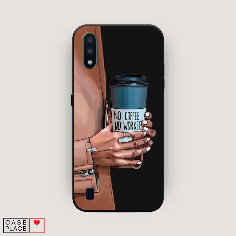 

Чехол Awog на Samsung Galaxy M01 / Самсунг M01 "No coffee", Коричневый;серый, 2101152-1