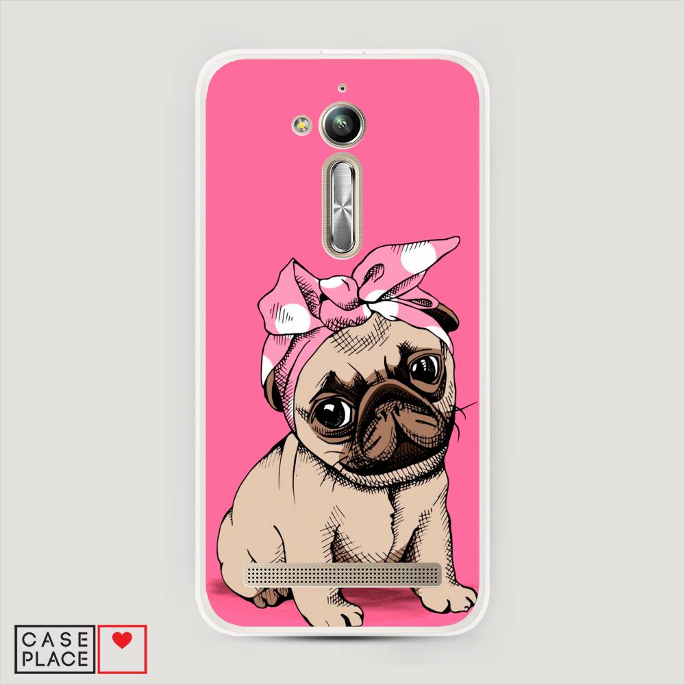 фото Чехол awog "dog pin-up" для asus zenfone go zb500kl