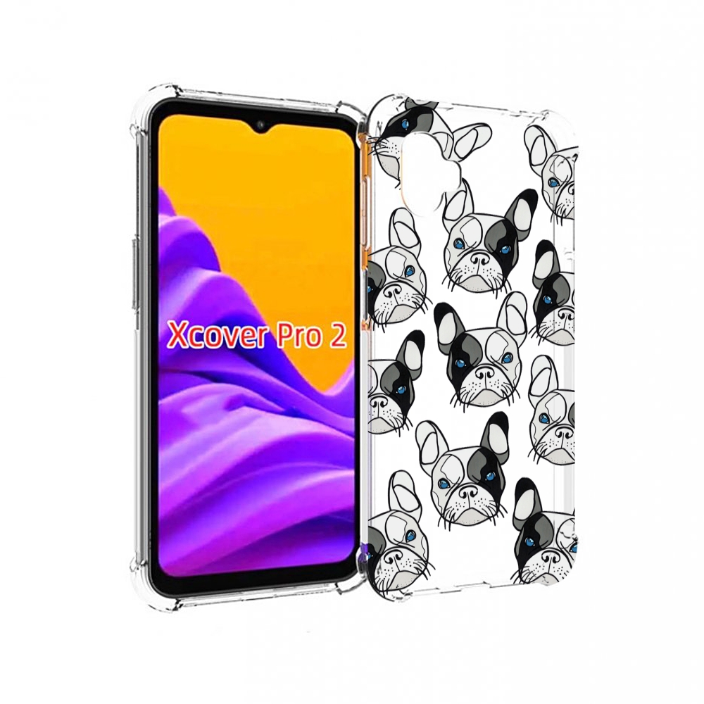 

Чехол MyPads мини-собачки-черно-белый для Samsung Galaxy Xcover Pro 2, Прозрачный, Tocco