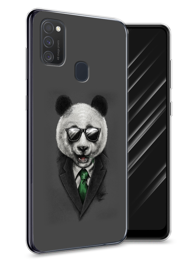 

Чехол Awog на Samsung Galaxy M21/M30s "Деловая панда", Разноцветный, 29750-10