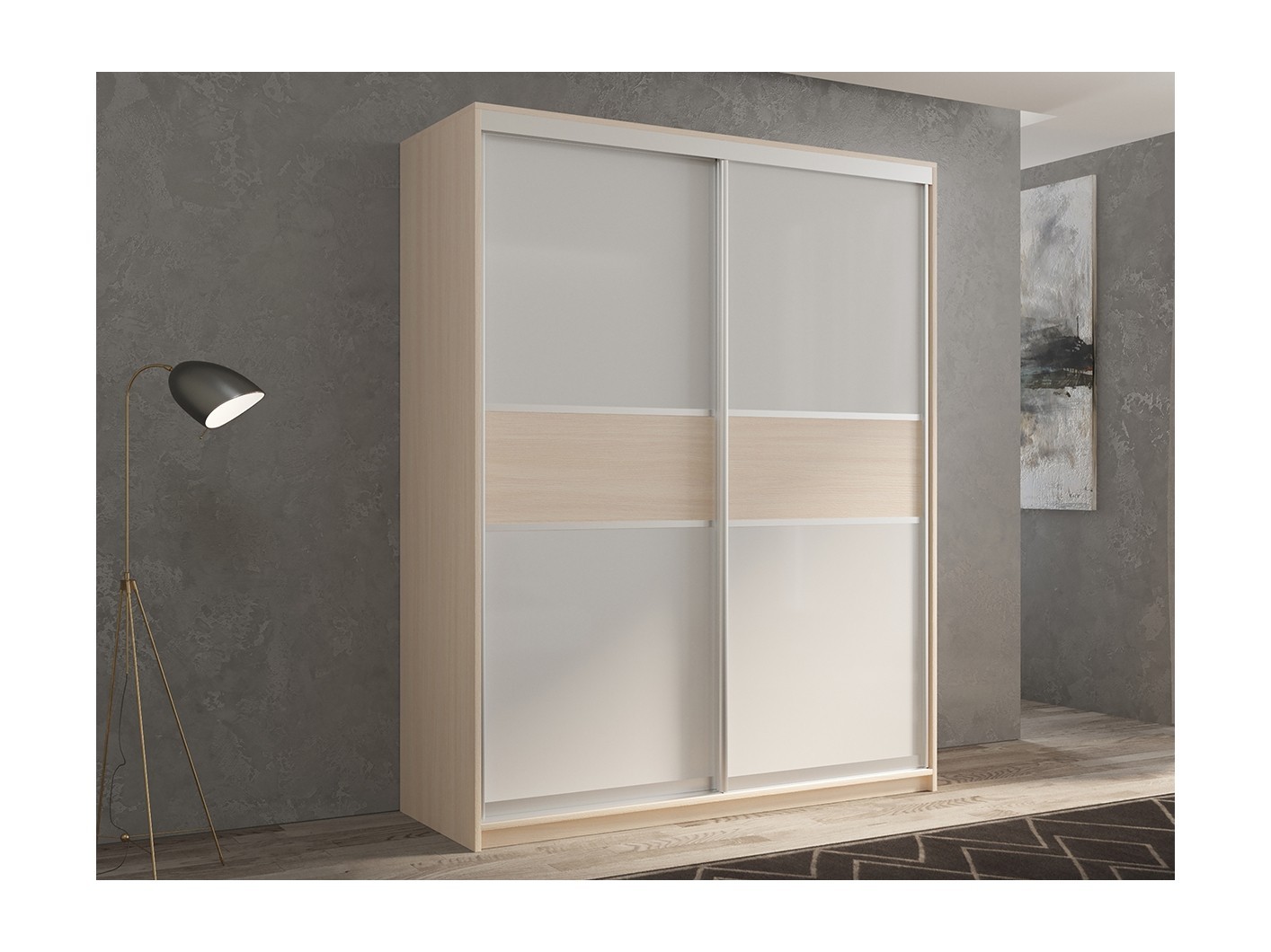 

Шкаф-купе 2-х дверный Кааппи 11 Дуб молочный 140х60х230 см