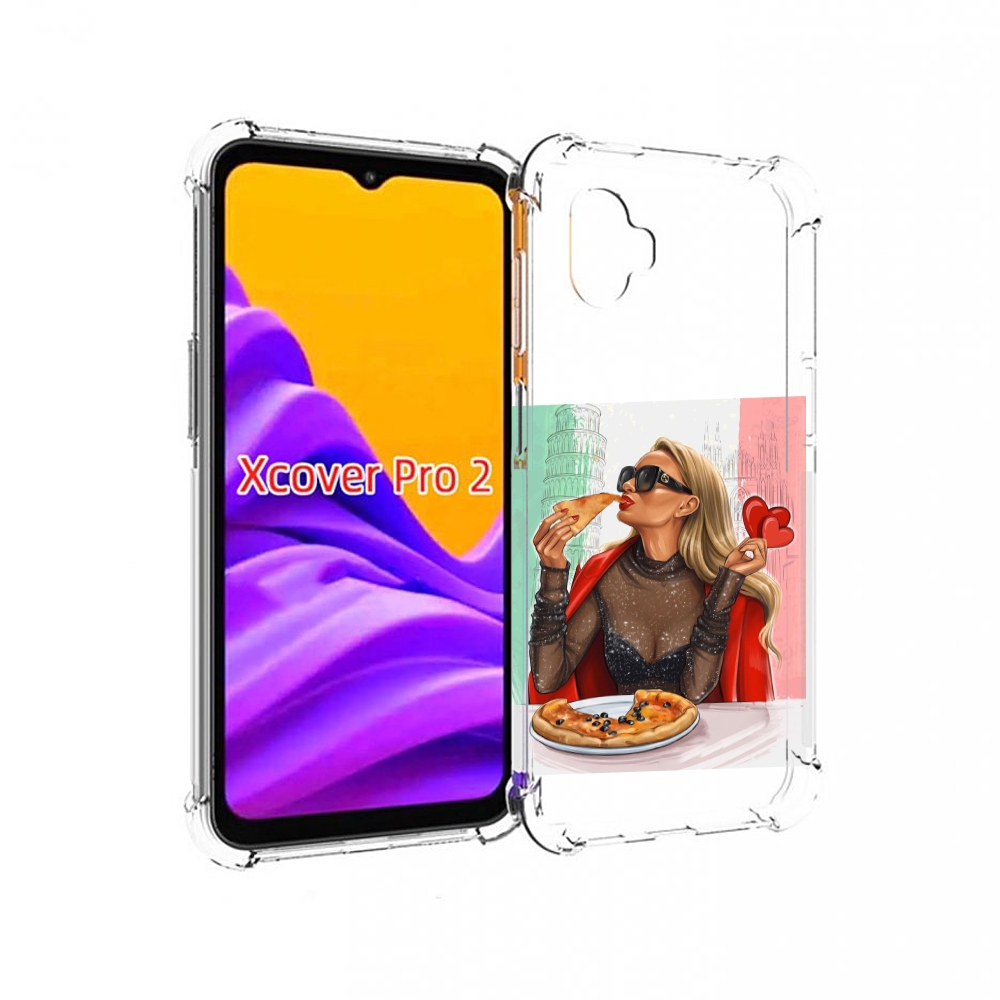 

Чехол MyPads любительница-пиццы женский для Samsung Galaxy Xcover Pro 2, Прозрачный, Tocco