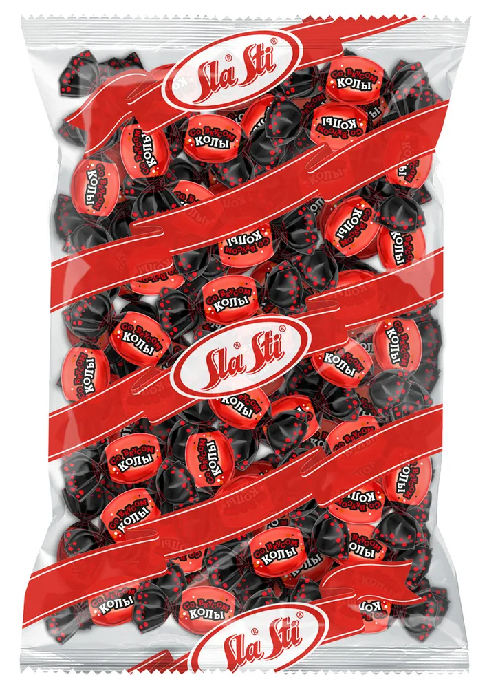 Карамель леденцовая SlaSti со вкусом колы 1 кг