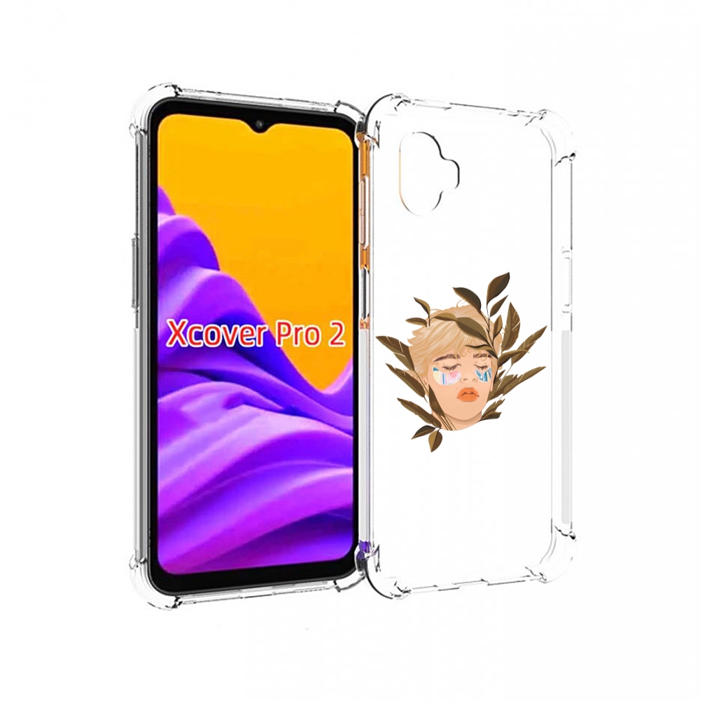 Чехол MyPads лицо-с-патчами для Samsung Galaxy Xcover Pro 2