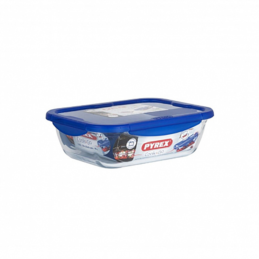 

Форма для запекания Pyrex Cook&Go, стекло, 30х23х8 см с крышкой, Прозрачный;синий, Стокмарт-Формы для запекания1-17