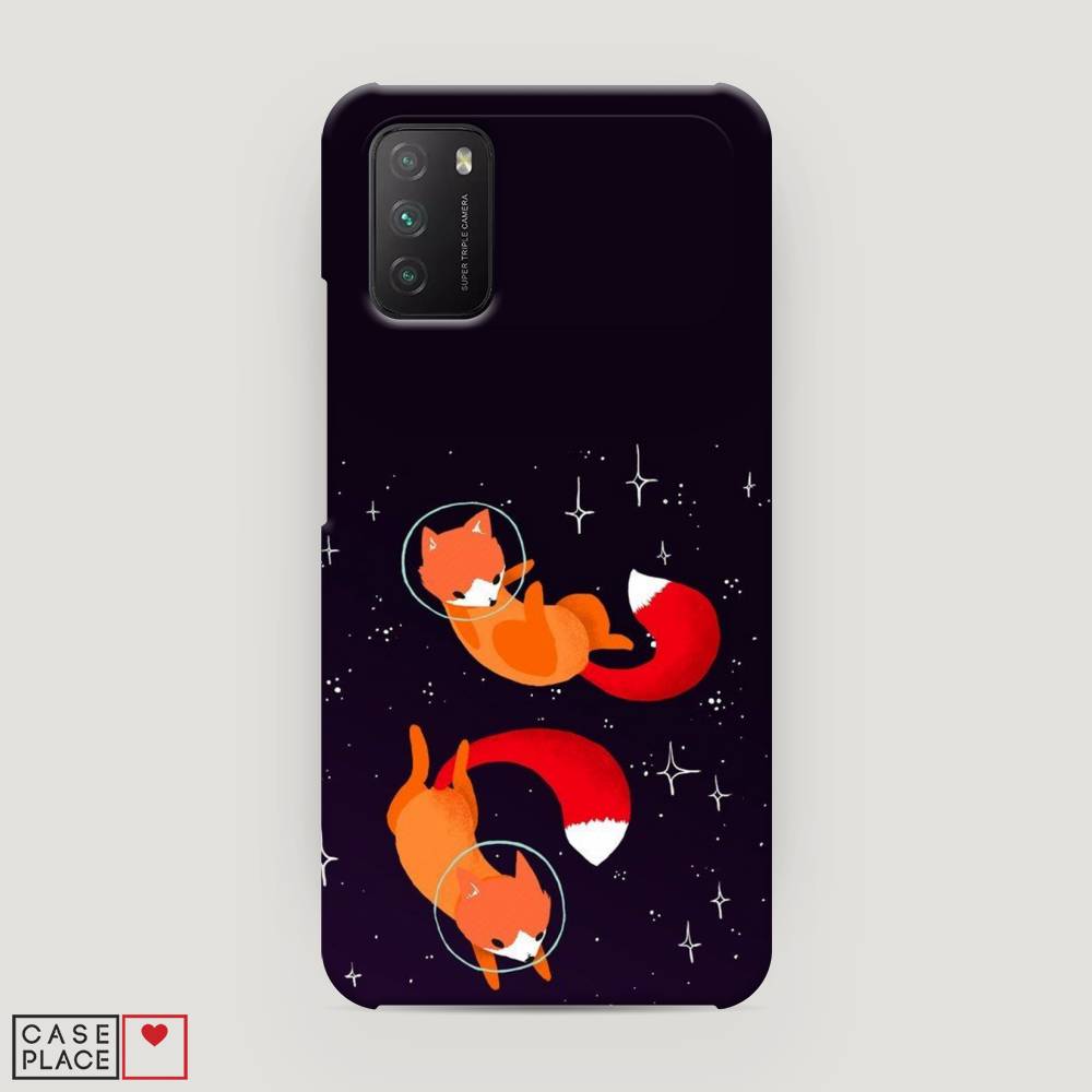 

Пластиковый чехол "Лисы космонавты" на Xiaomi Poco M3, 39520-3