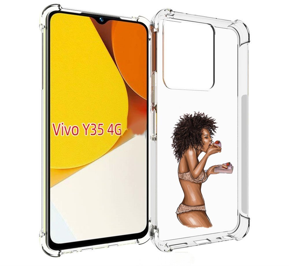 

Чехол MyPads Девушка-с-пирожными женский для Vivo Y35 4G 2022 / Vivo Y22, Прозрачный, Tocco