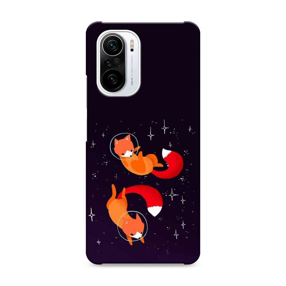 

Пластиковый чехол "Лисы космонавты" на Xiaomi Poco F3, 310120-3