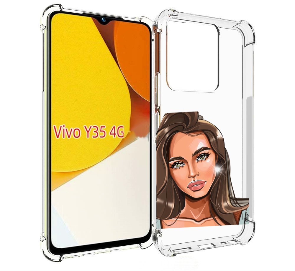 

Чехол MyPads Девушка-с-зелеными-глазами для Vivo Y35 4G 2022 / Vivo Y22, Прозрачный, Tocco