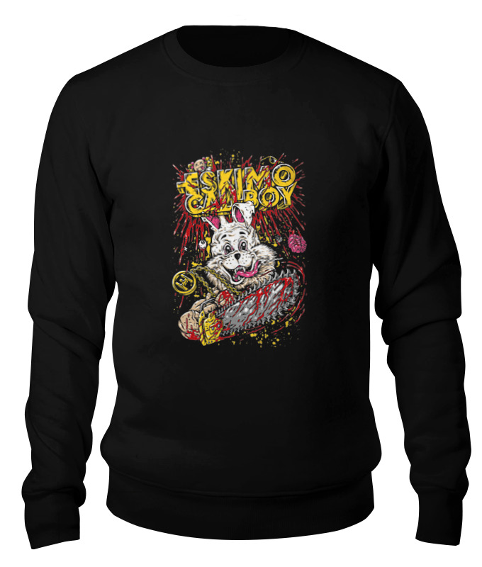 

Свитшот унисекс Printio Eskimo callboy черный XL, Eskimo callboy