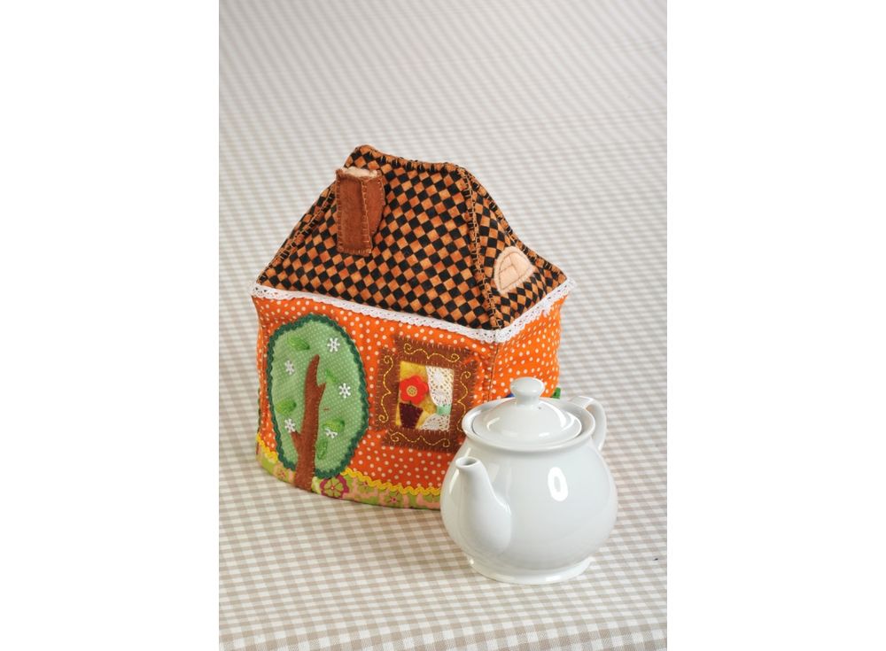фото Набор для шитья «чайный домик-грелка» (грелка на чайник) перловка