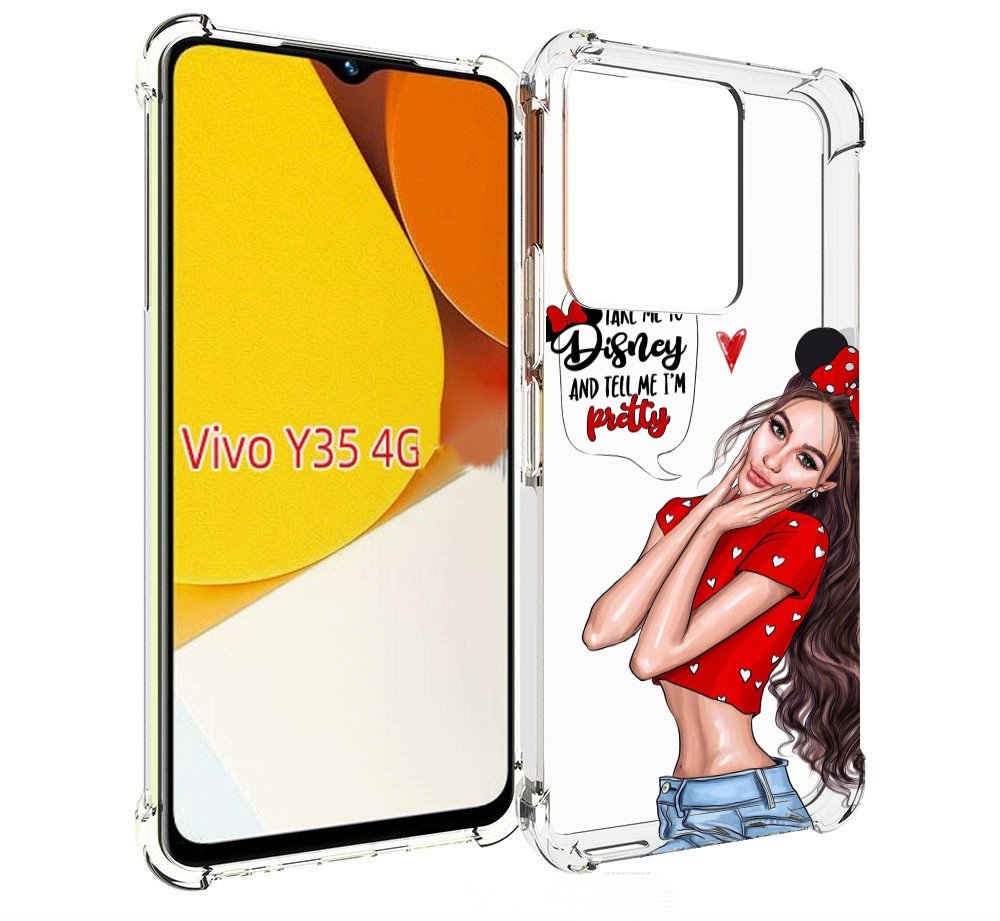 

Чехол MyPads Девушка-Мини женский для Vivo Y35 4G 2022 / Vivo Y22, Прозрачный, Tocco