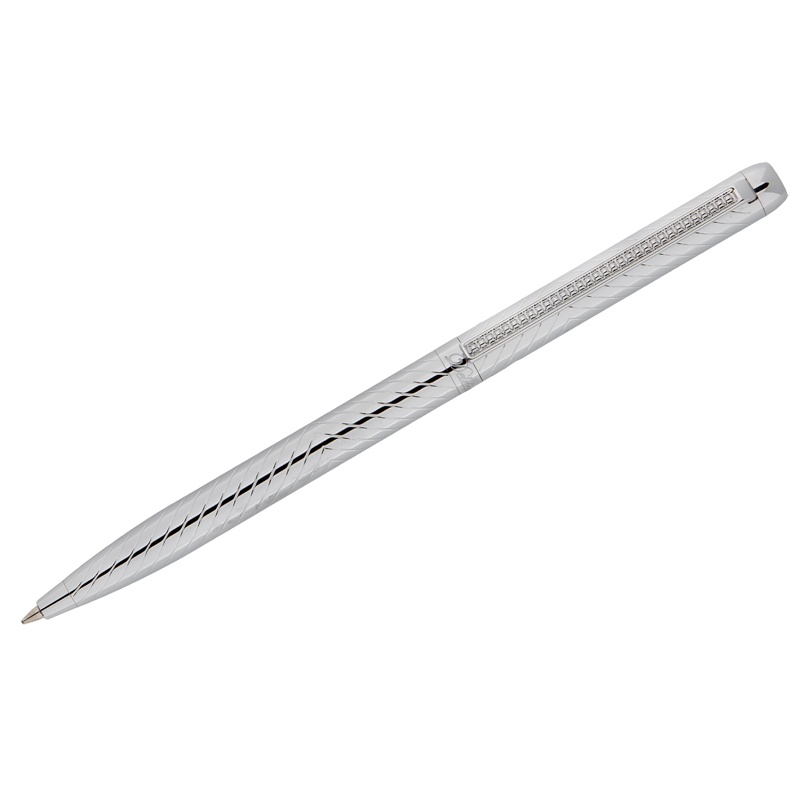 Ручка шариковая Гамма Delucci Argento CPs_11401, корпус серебро, синяя, 1 мм, 1 шт.