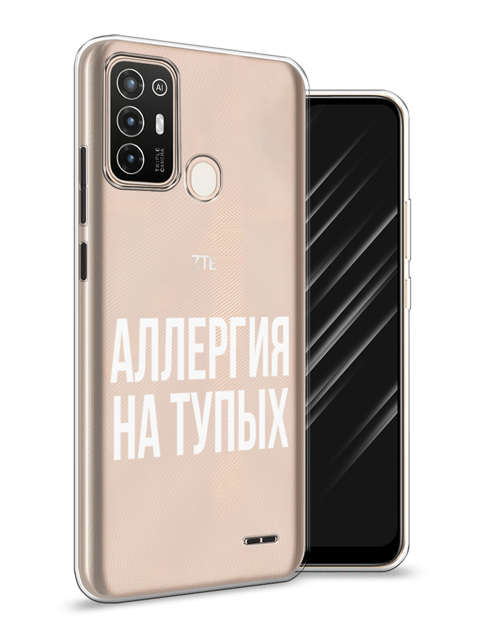 

Чехол Awog на ZTE Blade A52 / ЗТЕ Блэйд A52 "Аллергия на тупых", Разноцветный, 136250-6