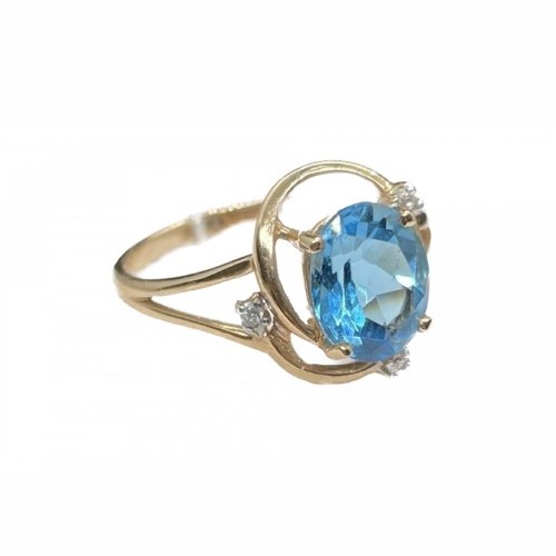 

Кольцо из золота р. 17,5 DIAMOND PRIME 99-1-BZ-R-045065, топаз\фианит, 99-1-BZ-R-045065