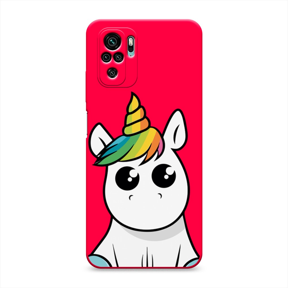 

Матовый силиконовый чехол "Глазастый единорог" на Xiaomi Redmi Note 10, Глазастый единорог