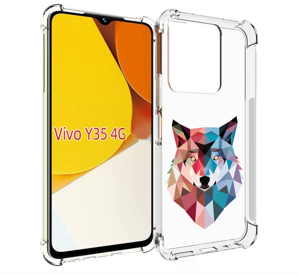 

Чехол MyPads Геометрический-волк для Vivo Y35 4G 2022 / Vivo Y22, Прозрачный, Tocco