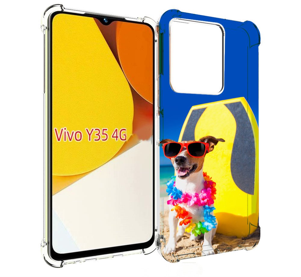 

Чехол MyPads Гавайская-собака для Vivo Y35 4G 2022 / Vivo Y22, Прозрачный, Tocco