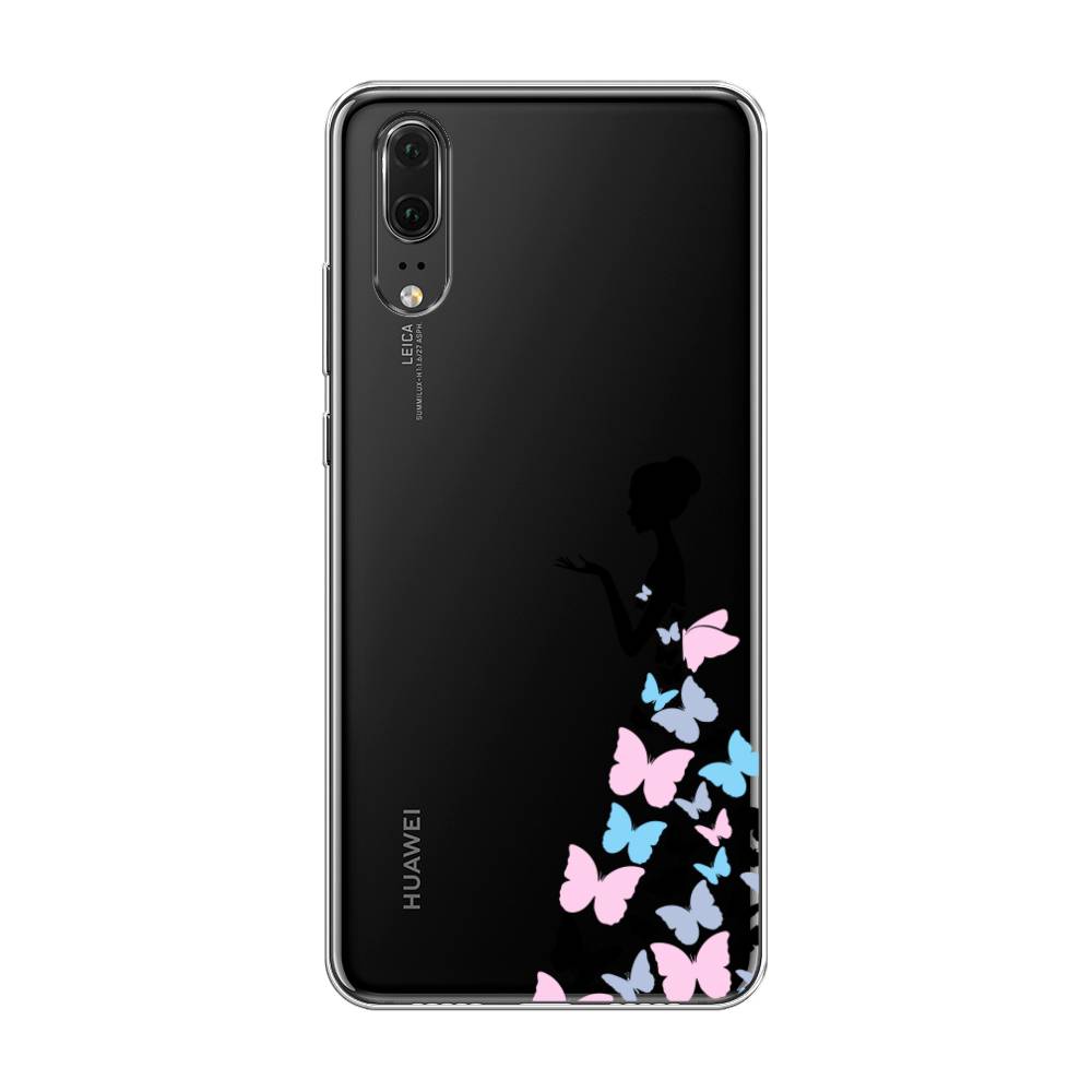 фото Чехол awog "платье из бабочек" для huawei p20