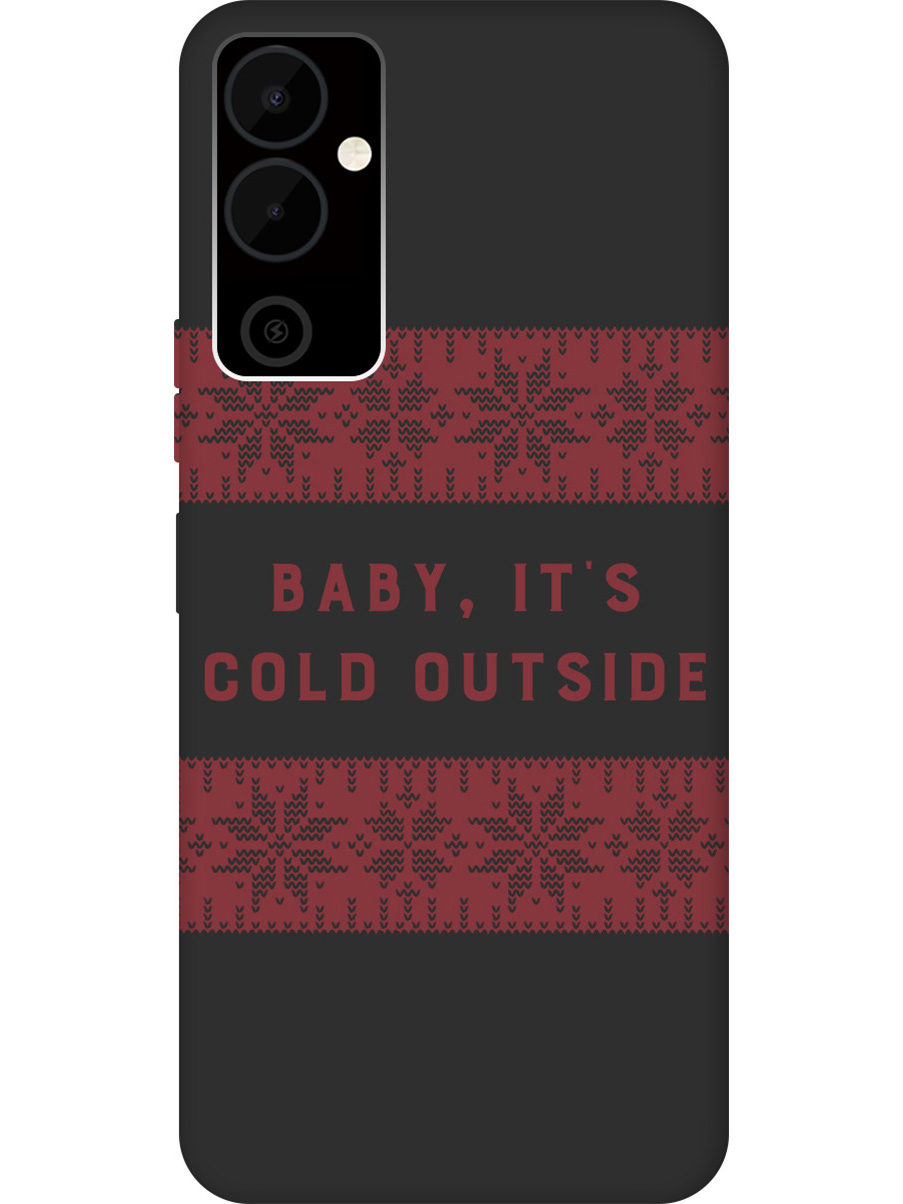 

Матовый Soft Touch силиконовый чехол на Tecno Pova Neo 2 "It's Cold" черный, Черный;красный, 20001477