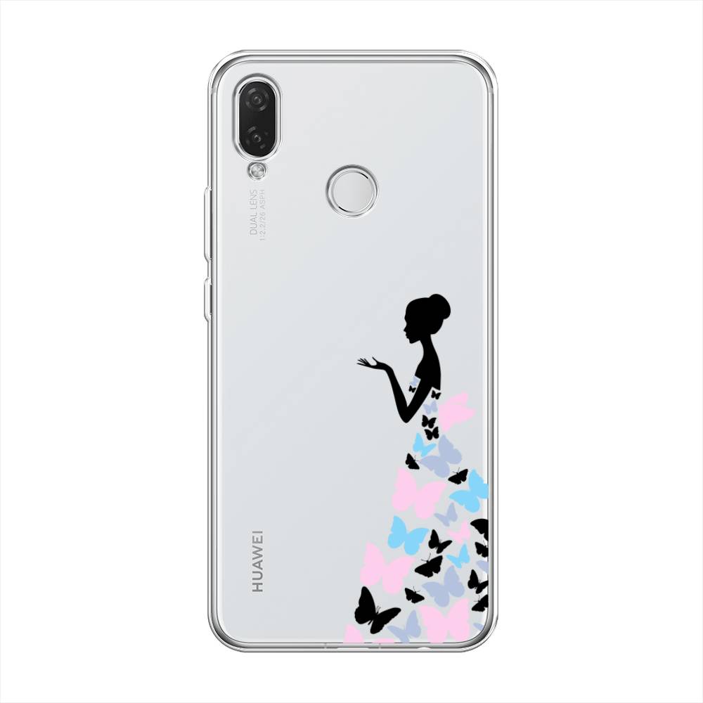 фото Чехол awog "платье из бабочек" для huawei nova 3i