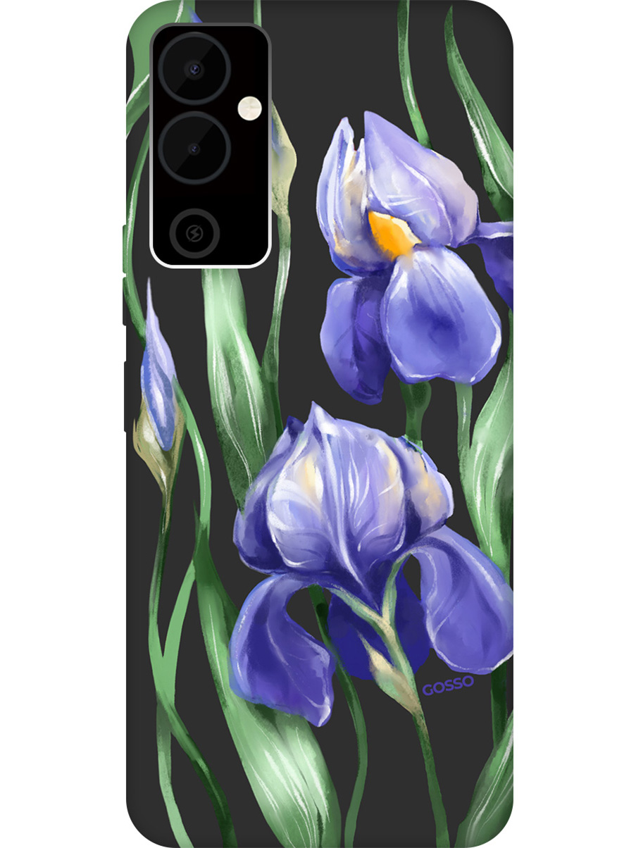 

Матовый Soft Touch силиконовый чехол на Tecno Pova Neo 2 "Amazing Irises" черный, Черный;зеленый;синий, 20001477
